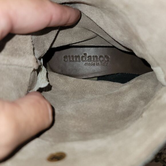 Sundance Beige Suede Fringe Ankle Boot Womens Size EU 38/US 8 - Picture 6 of 8